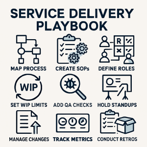 Service Delivery Playbook: SOPs, Handoffs & Quality Assurance